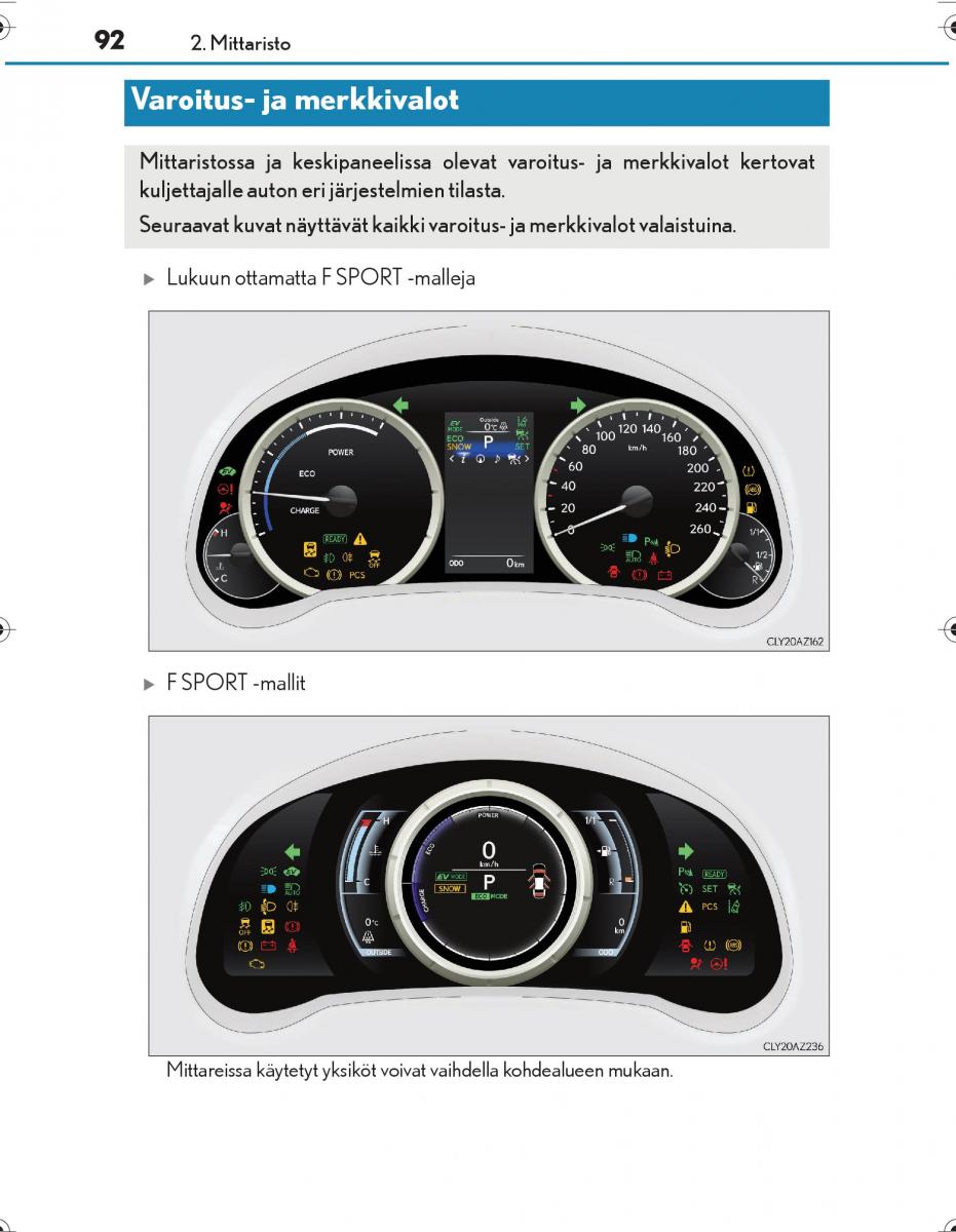 Lexus IS300h III 3 omistajan kasikirja / page 92