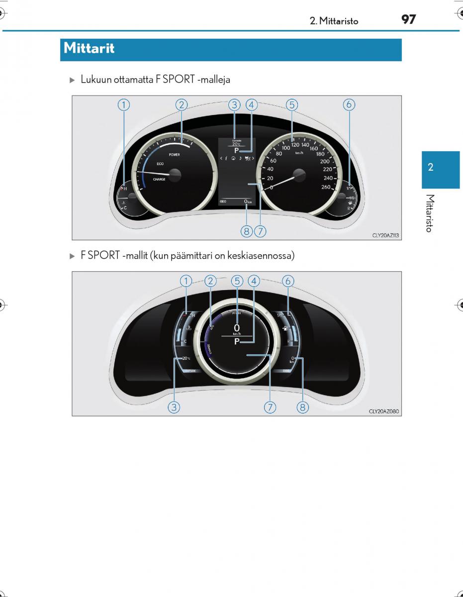 Lexus IS300h III 3 omistajan kasikirja / page 97