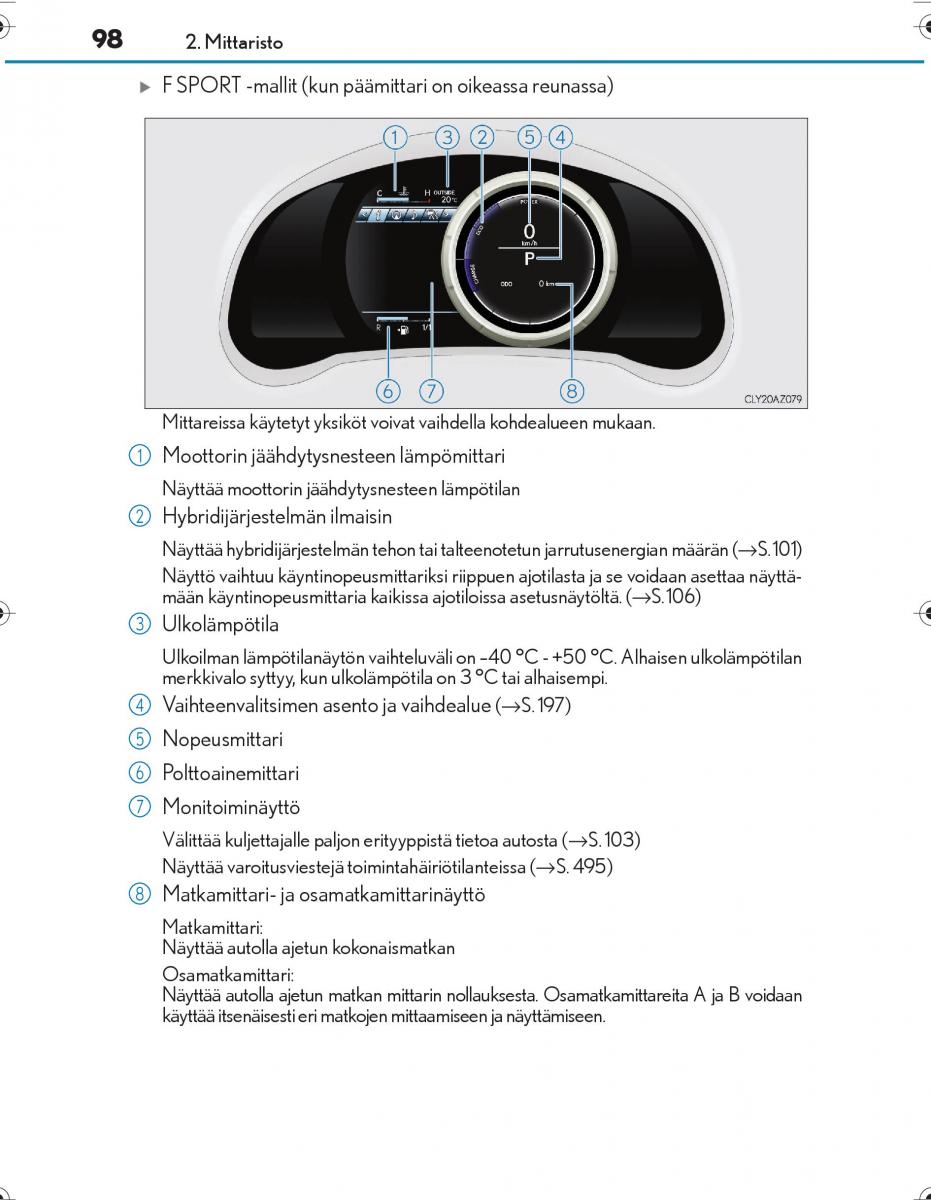 Lexus IS300h III 3 omistajan kasikirja / page 98