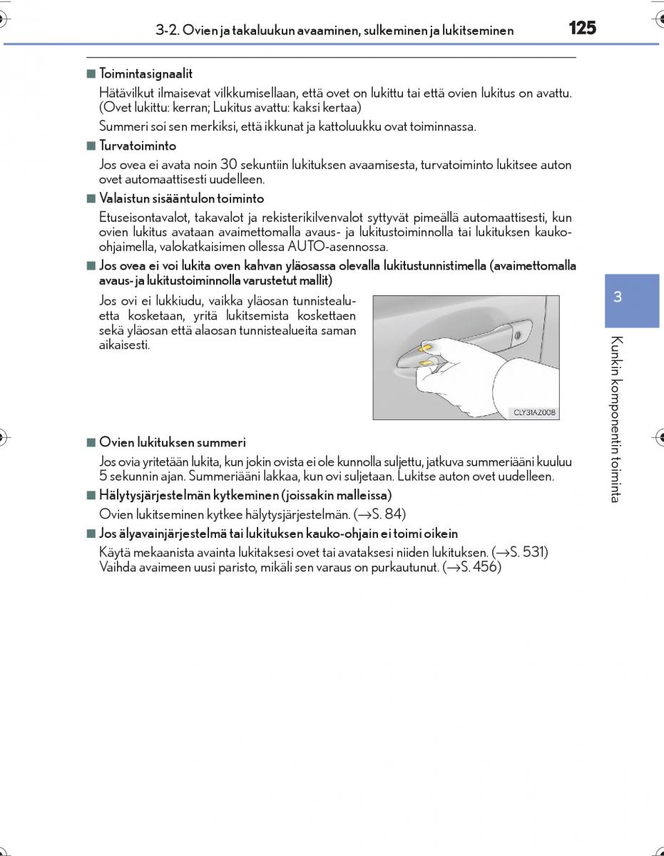 Lexus IS300h III 3 omistajan kasikirja / page 125