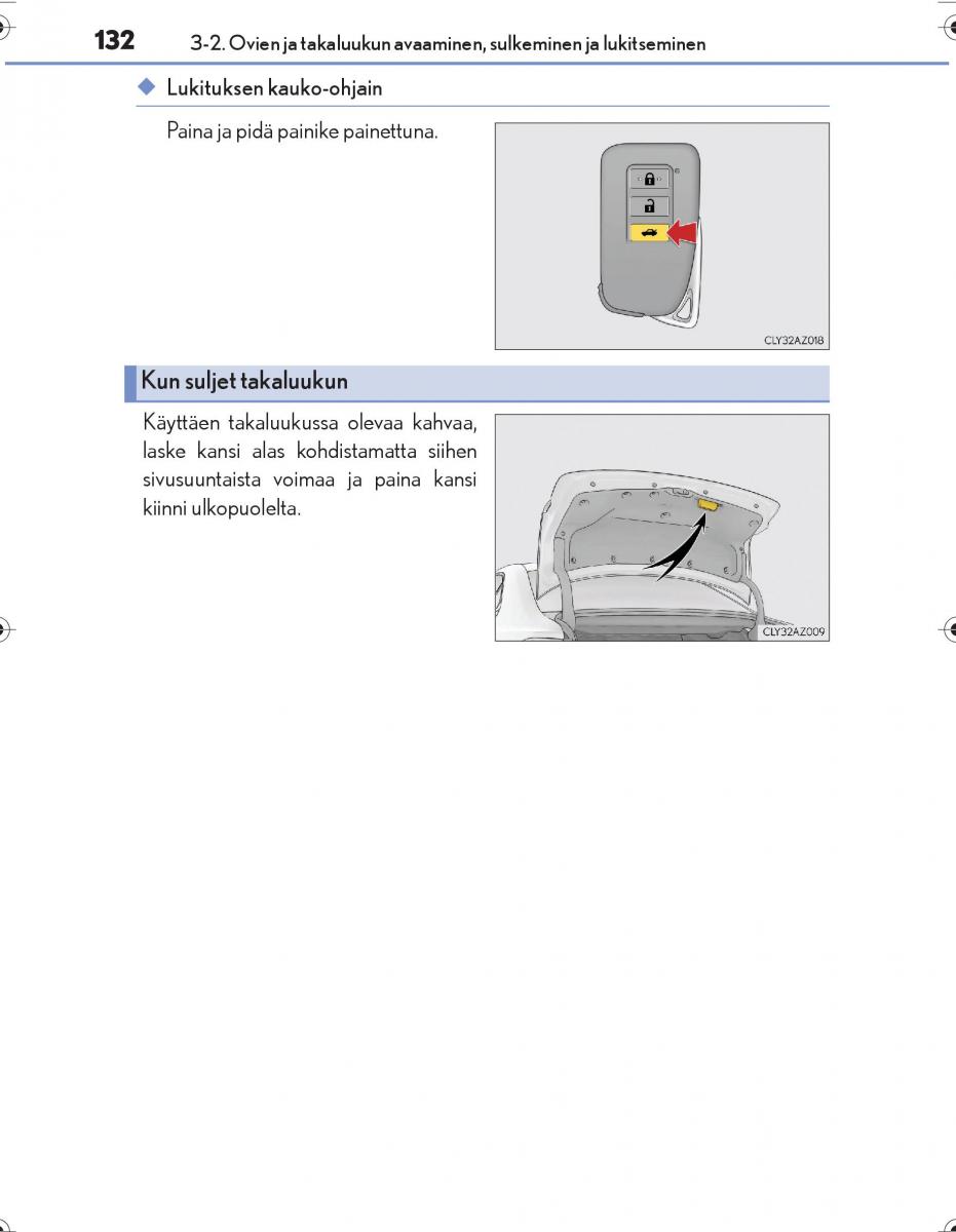 Lexus IS300h III 3 omistajan kasikirja / page 132