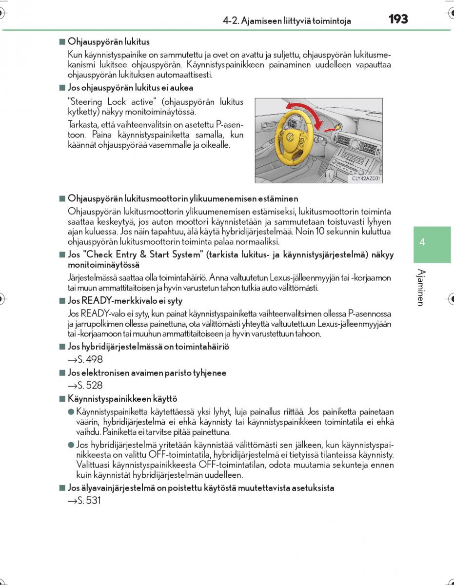 Lexus IS300h III 3 omistajan kasikirja / page 193