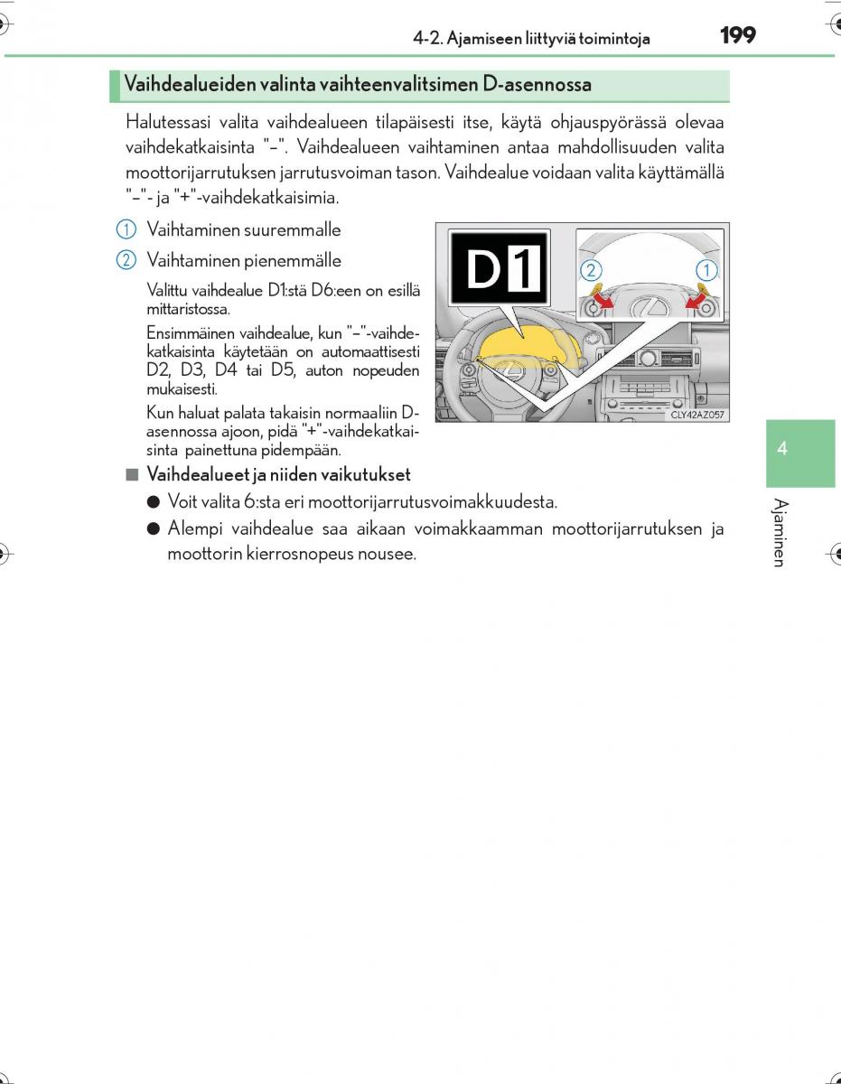 Lexus IS300h III 3 omistajan kasikirja / page 199