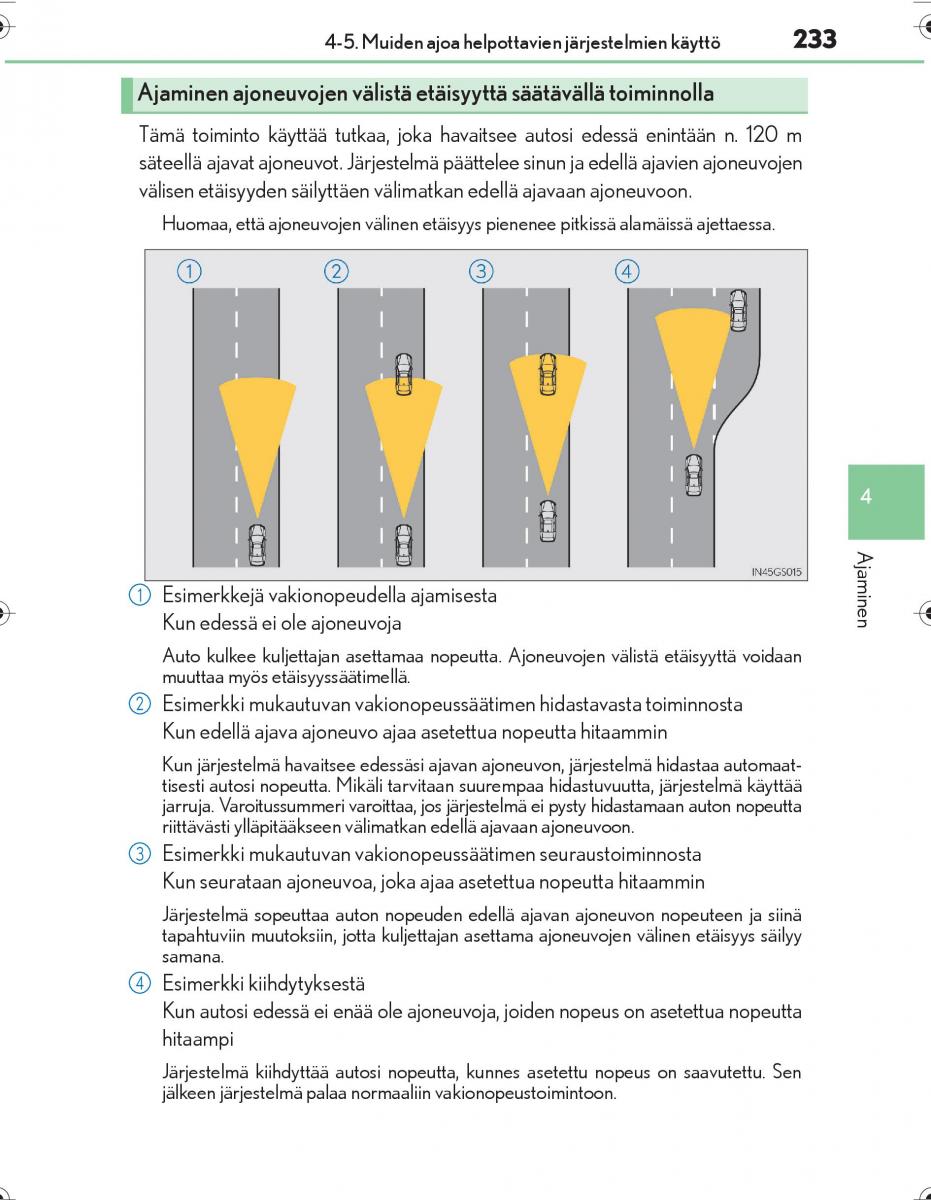 Lexus IS300h III 3 omistajan kasikirja / page 233
