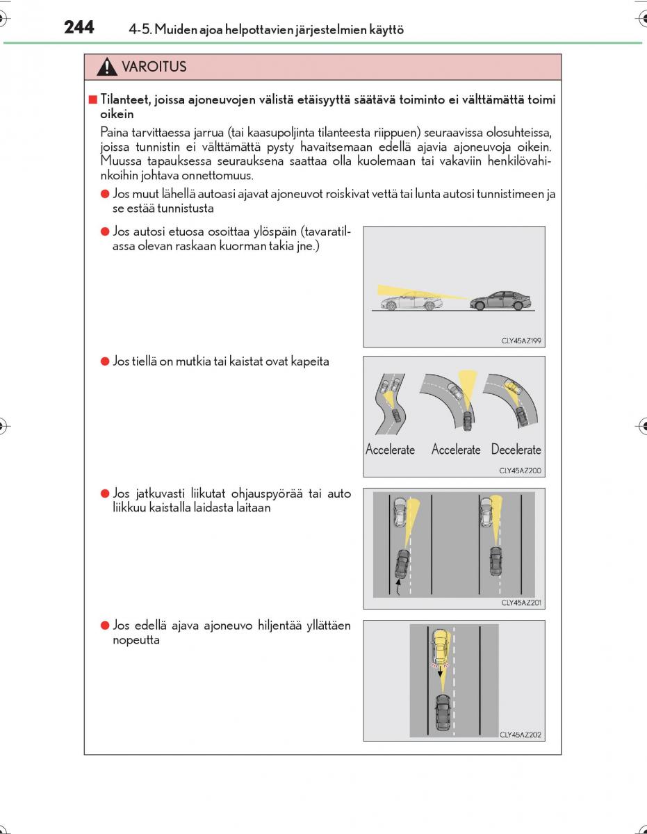 Lexus IS300h III 3 omistajan kasikirja / page 244