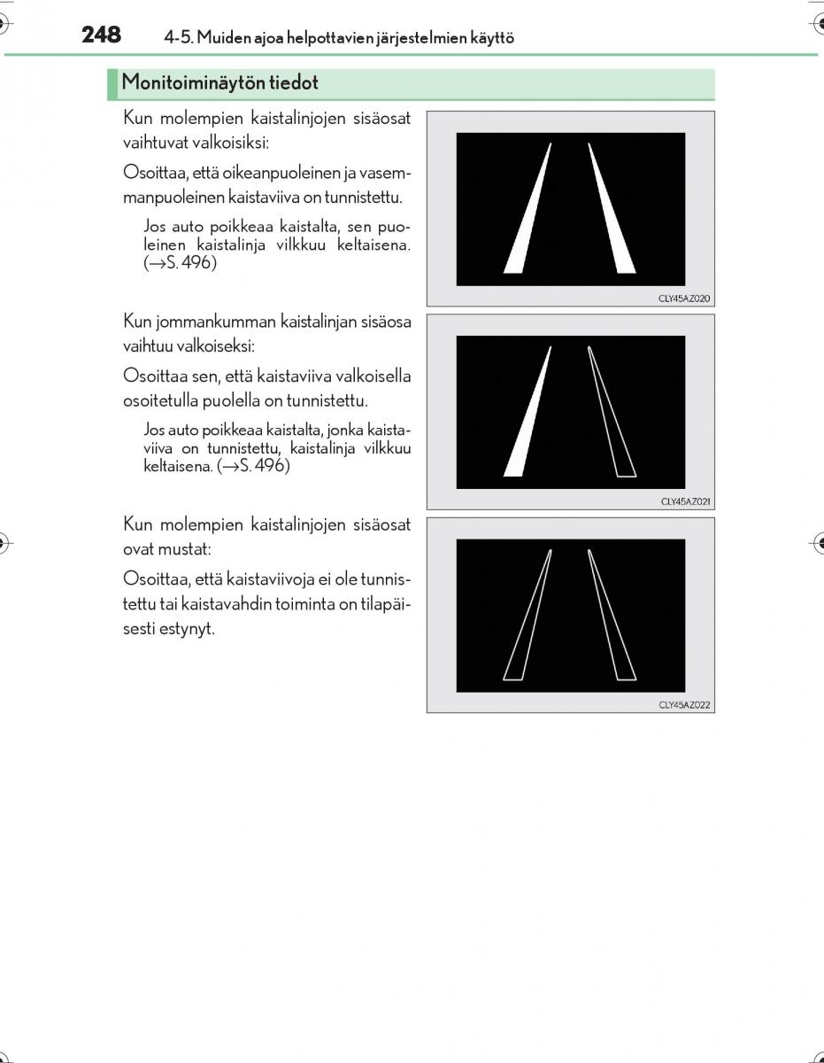 Lexus IS300h III 3 omistajan kasikirja / page 248