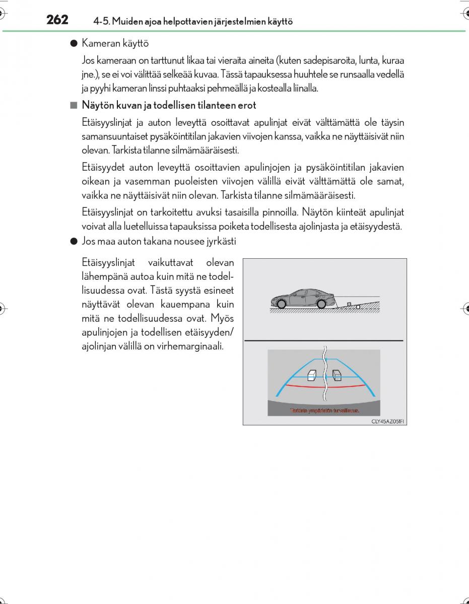 Lexus IS300h III 3 omistajan kasikirja / page 262