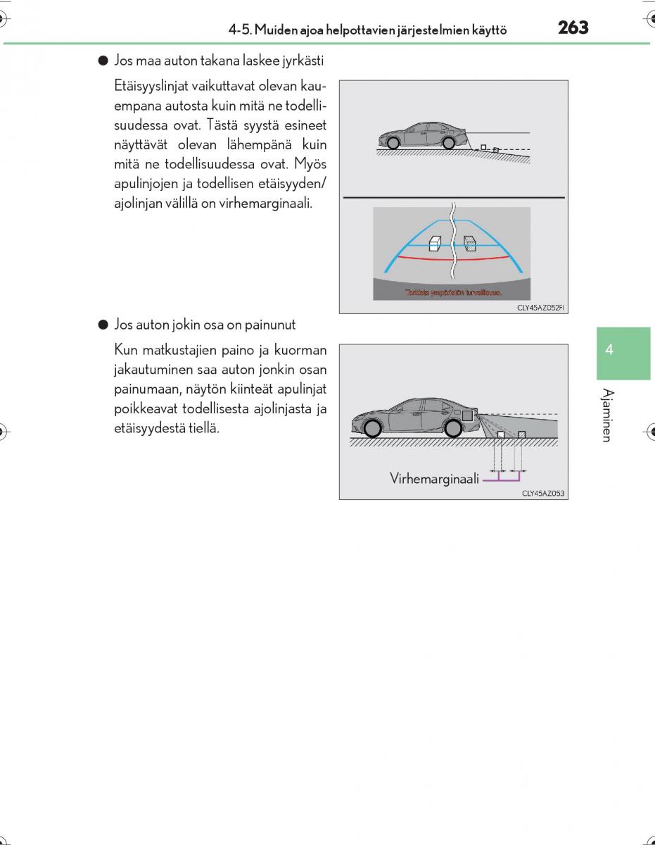 Lexus IS300h III 3 omistajan kasikirja / page 263