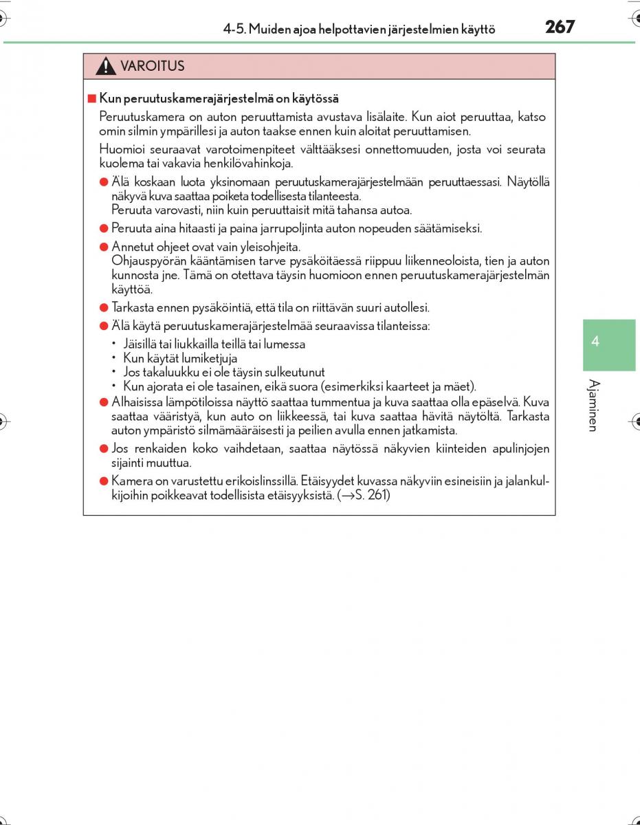 Lexus IS300h III 3 omistajan kasikirja / page 267