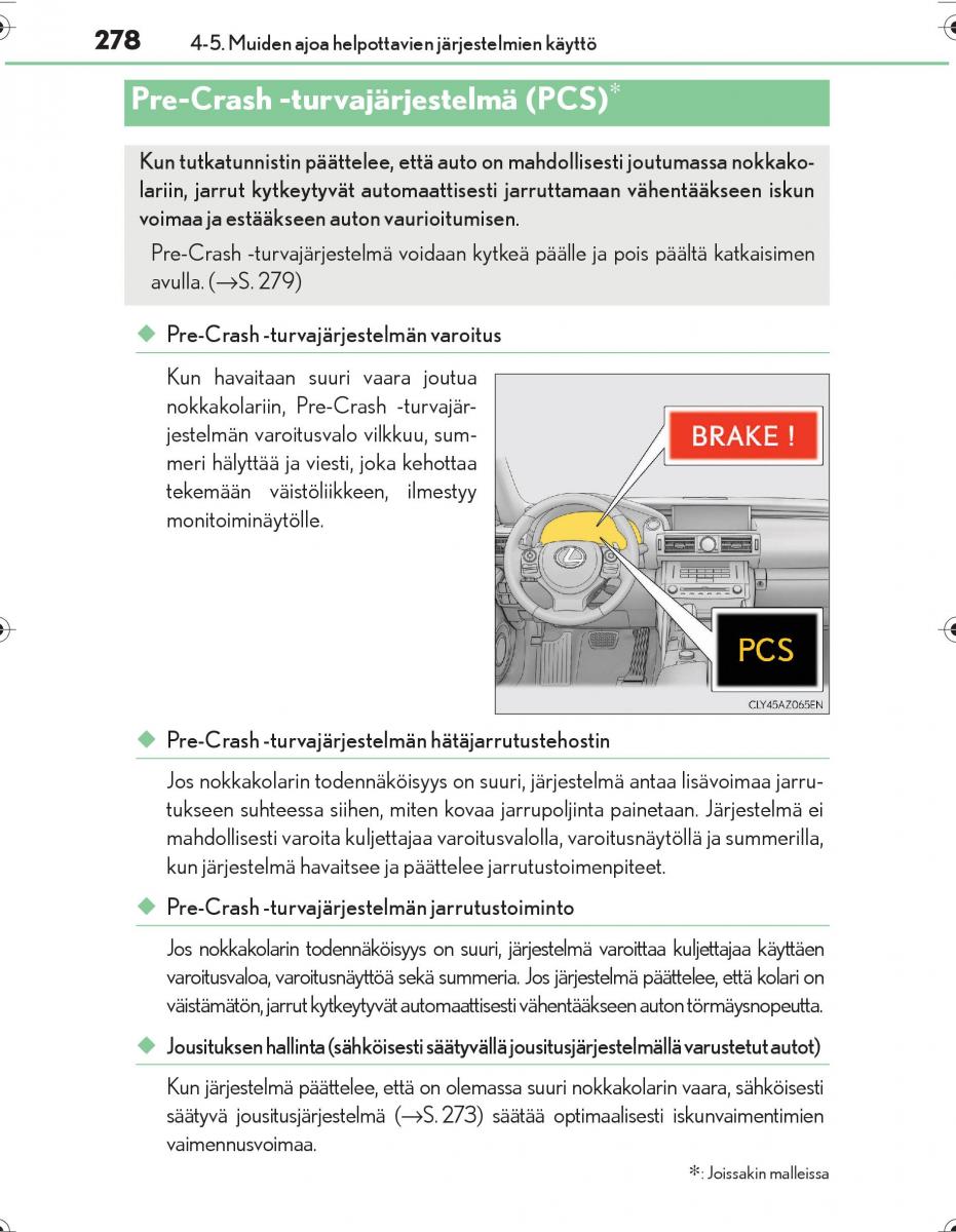 Lexus IS300h III 3 omistajan kasikirja / page 278