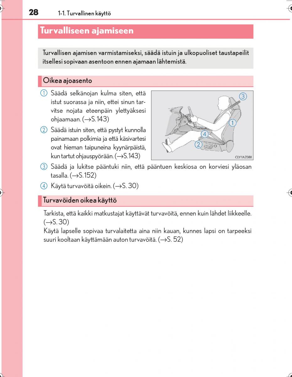 Lexus IS300h III 3 omistajan kasikirja / page 28