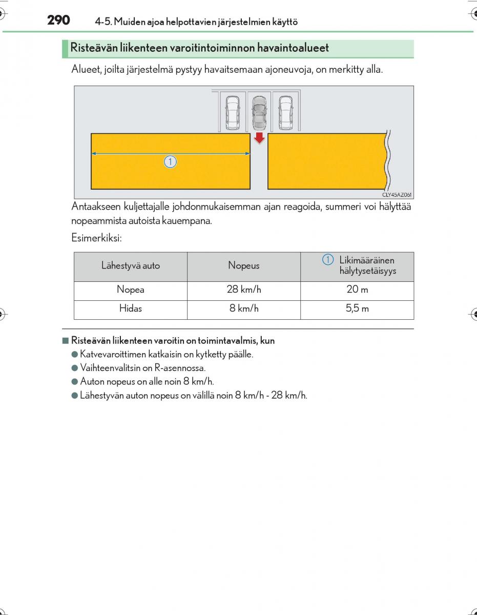 Lexus IS300h III 3 omistajan kasikirja / page 290