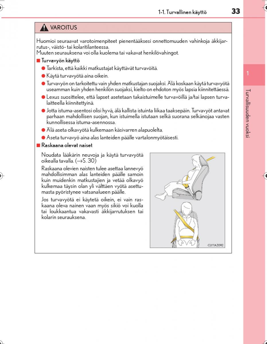 Lexus IS300h III 3 omistajan kasikirja / page 33