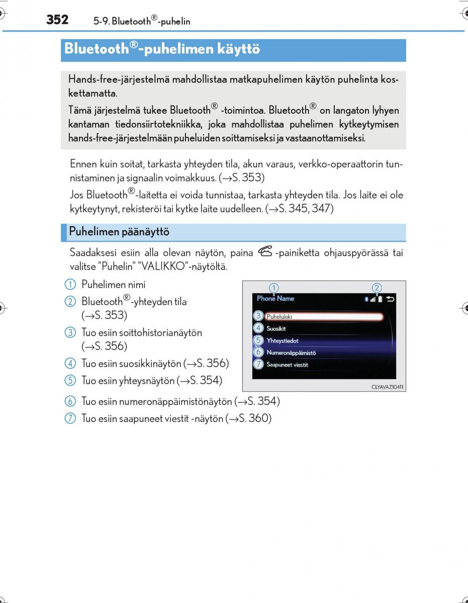 Lexus IS300h III 3 omistajan kasikirja / page 352