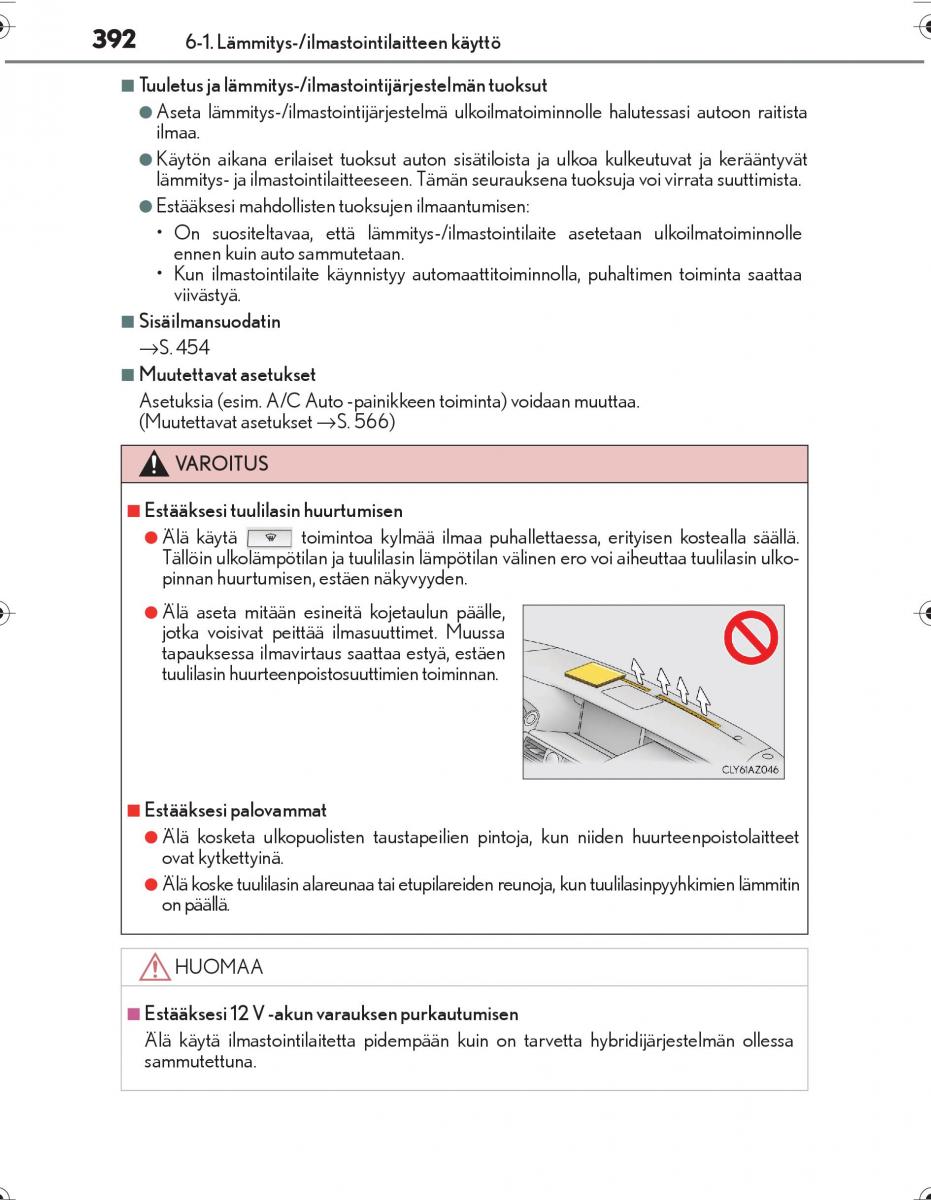 Lexus IS300h III 3 omistajan kasikirja / page 392