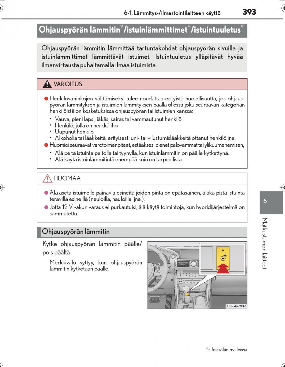 Lexus IS300h III 3 omistajan kasikirja / page 393