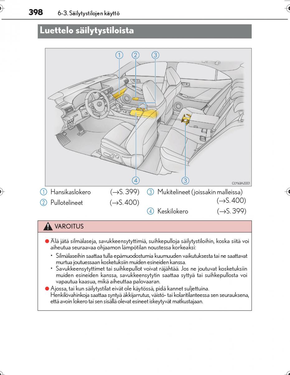 Lexus IS300h III 3 omistajan kasikirja / page 398