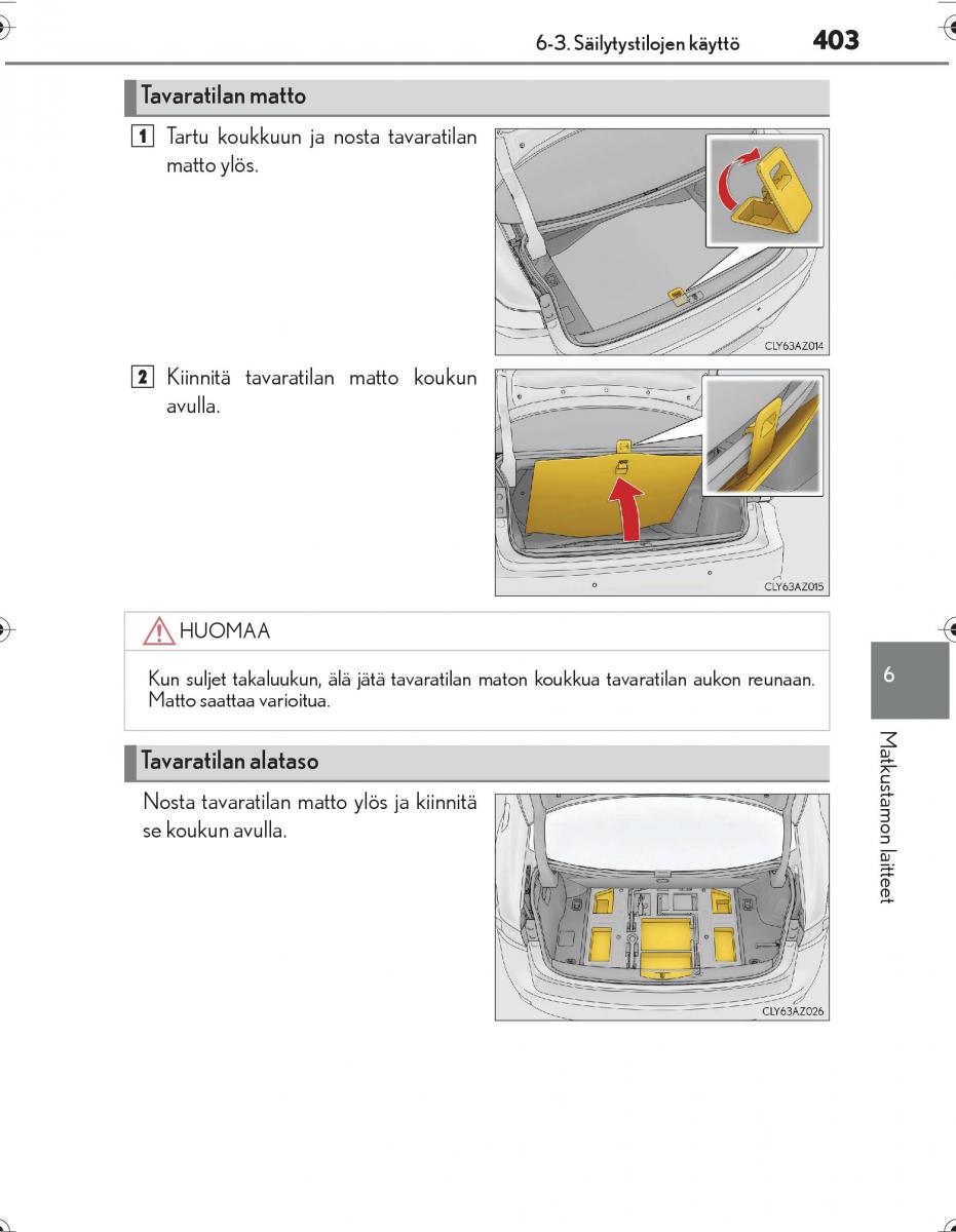 Lexus IS300h III 3 omistajan kasikirja / page 403