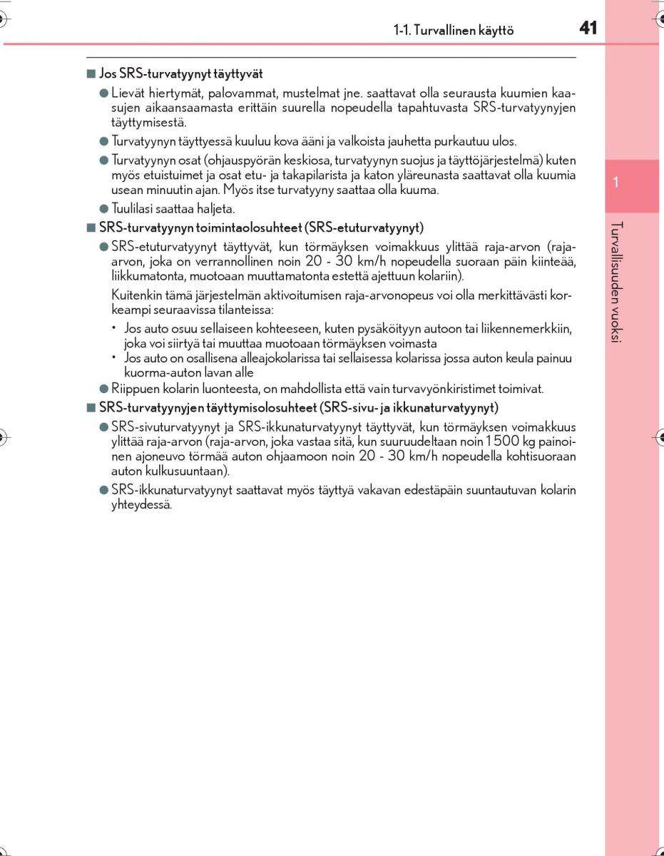 Lexus IS300h III 3 omistajan kasikirja / page 41