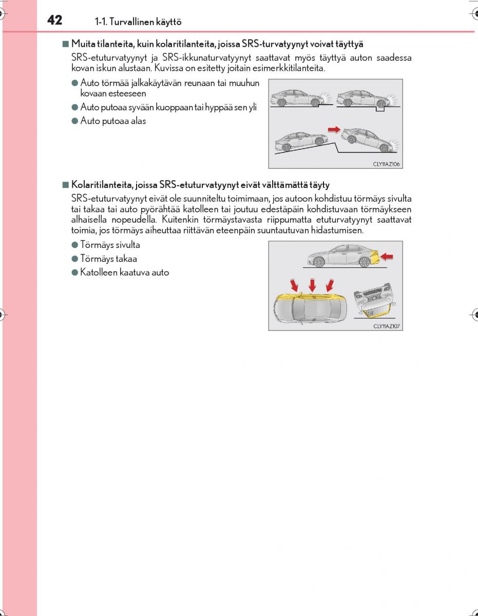 Lexus IS300h III 3 omistajan kasikirja / page 42