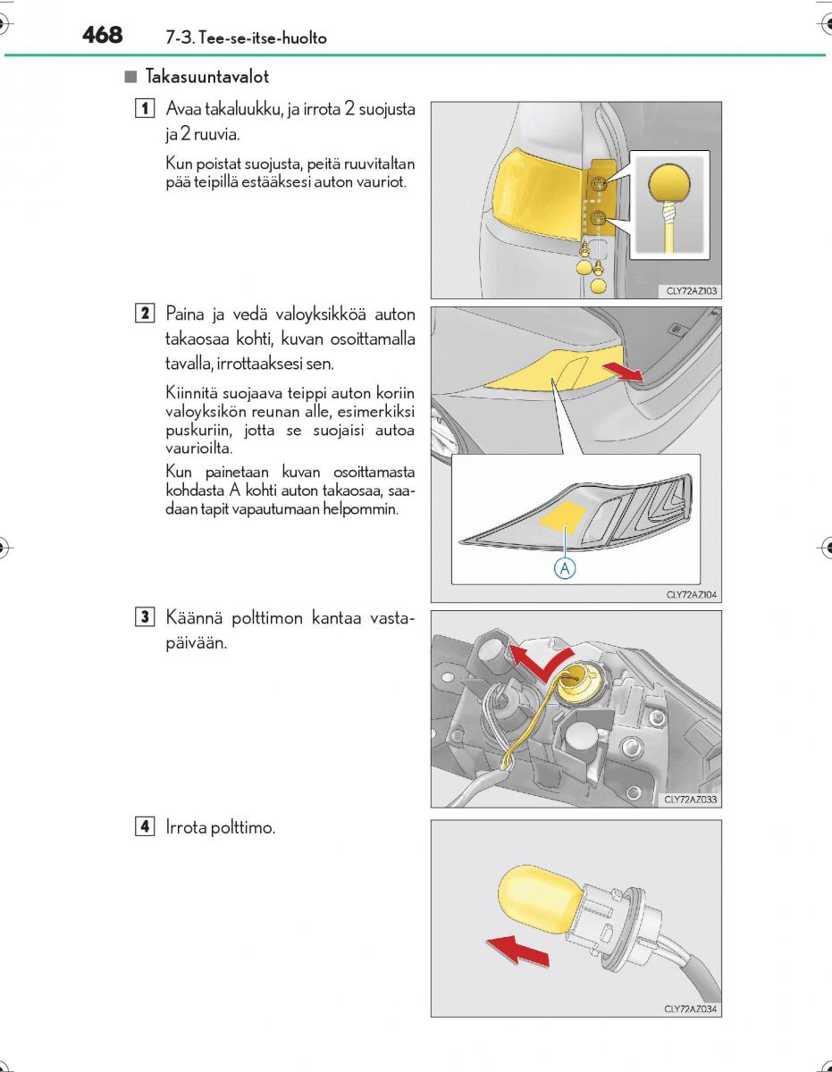 Lexus IS300h III 3 omistajan kasikirja / page 468