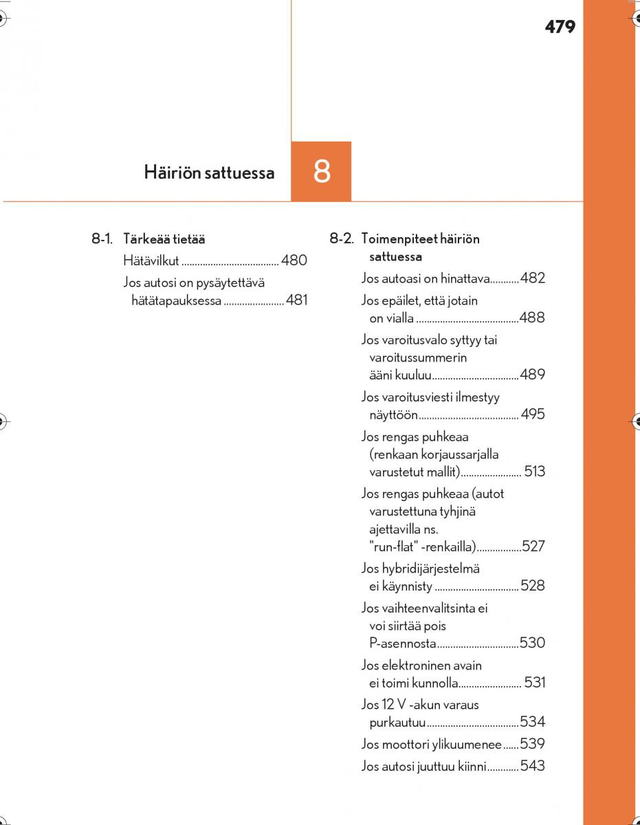 Lexus IS300h III 3 omistajan kasikirja / page 479