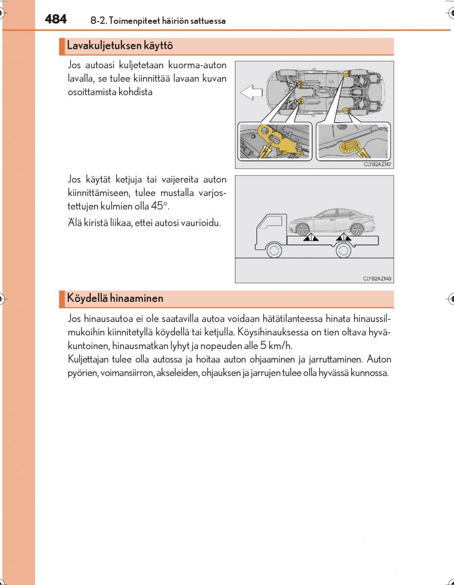 Lexus IS300h III 3 omistajan kasikirja / page 484