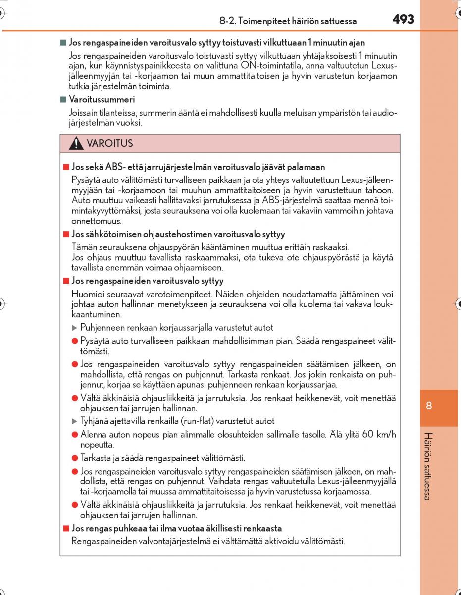 Lexus IS300h III 3 omistajan kasikirja / page 493