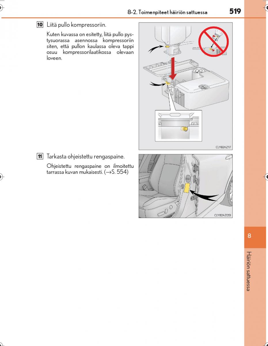 Lexus IS300h III 3 omistajan kasikirja / page 519