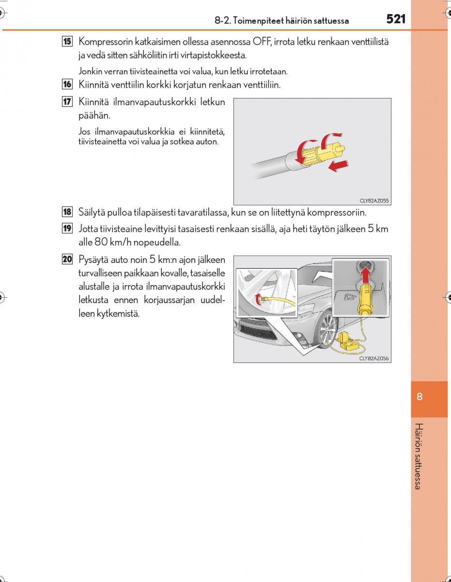 Lexus IS300h III 3 omistajan kasikirja / page 521