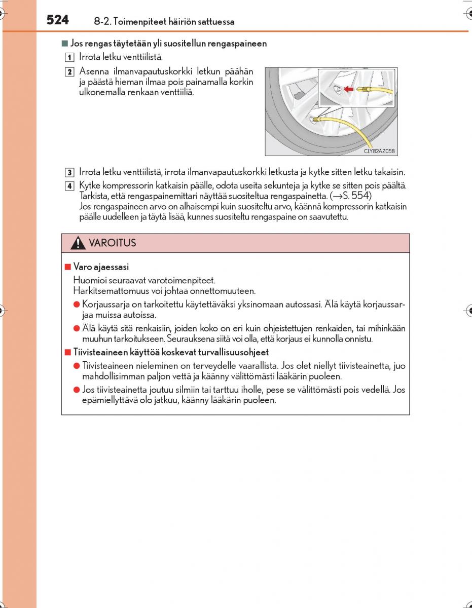 Lexus IS300h III 3 omistajan kasikirja / page 524