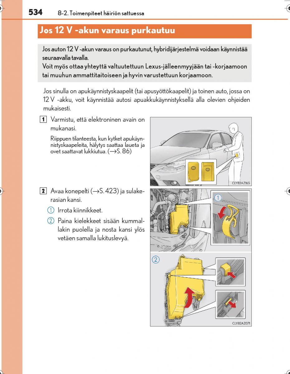 Lexus IS300h III 3 omistajan kasikirja / page 534