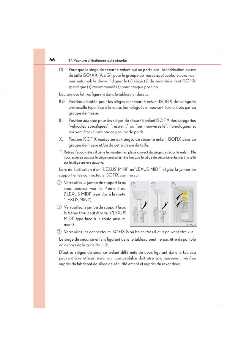 Lexus IS300h III 3 manuel du proprietaire / page 66