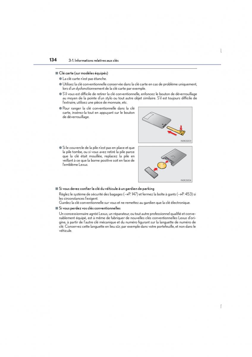 Lexus IS300h III 3 manuel du proprietaire / page 134