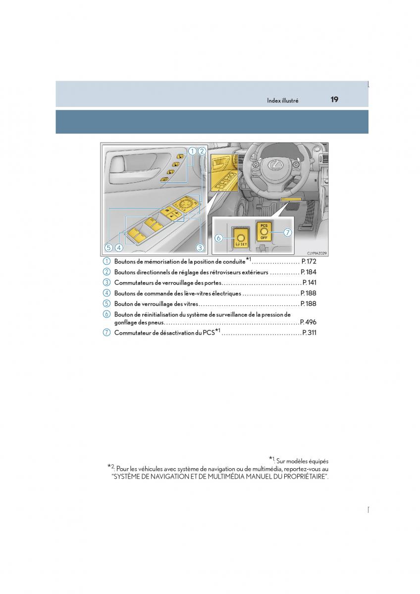 Lexus IS300h III 3 manuel du proprietaire / page 19