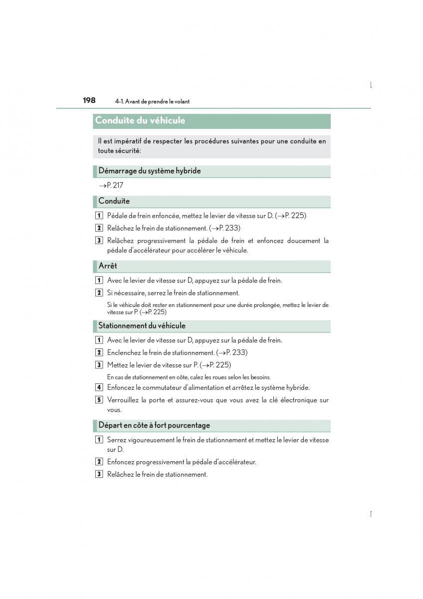 Lexus IS300h III 3 manuel du proprietaire / page 198