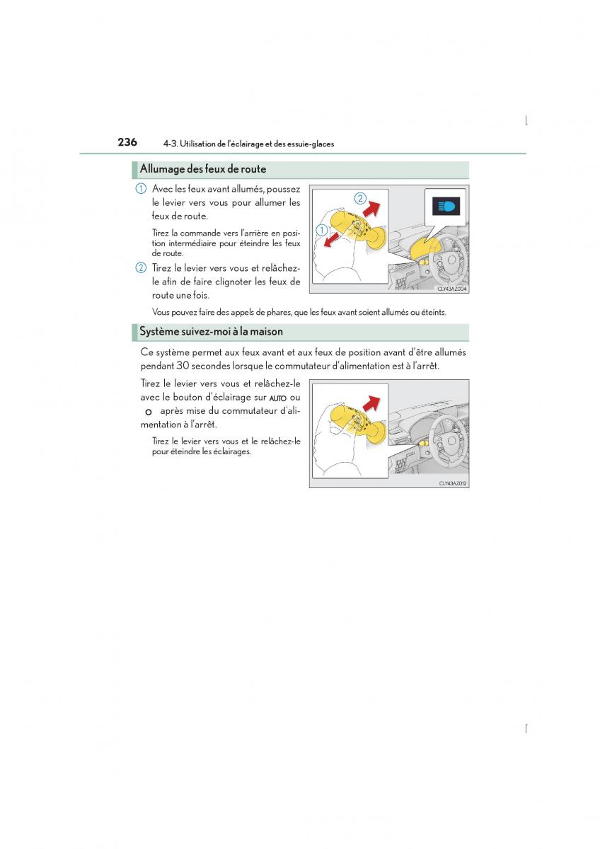 Lexus IS300h III 3 manuel du proprietaire / page 236