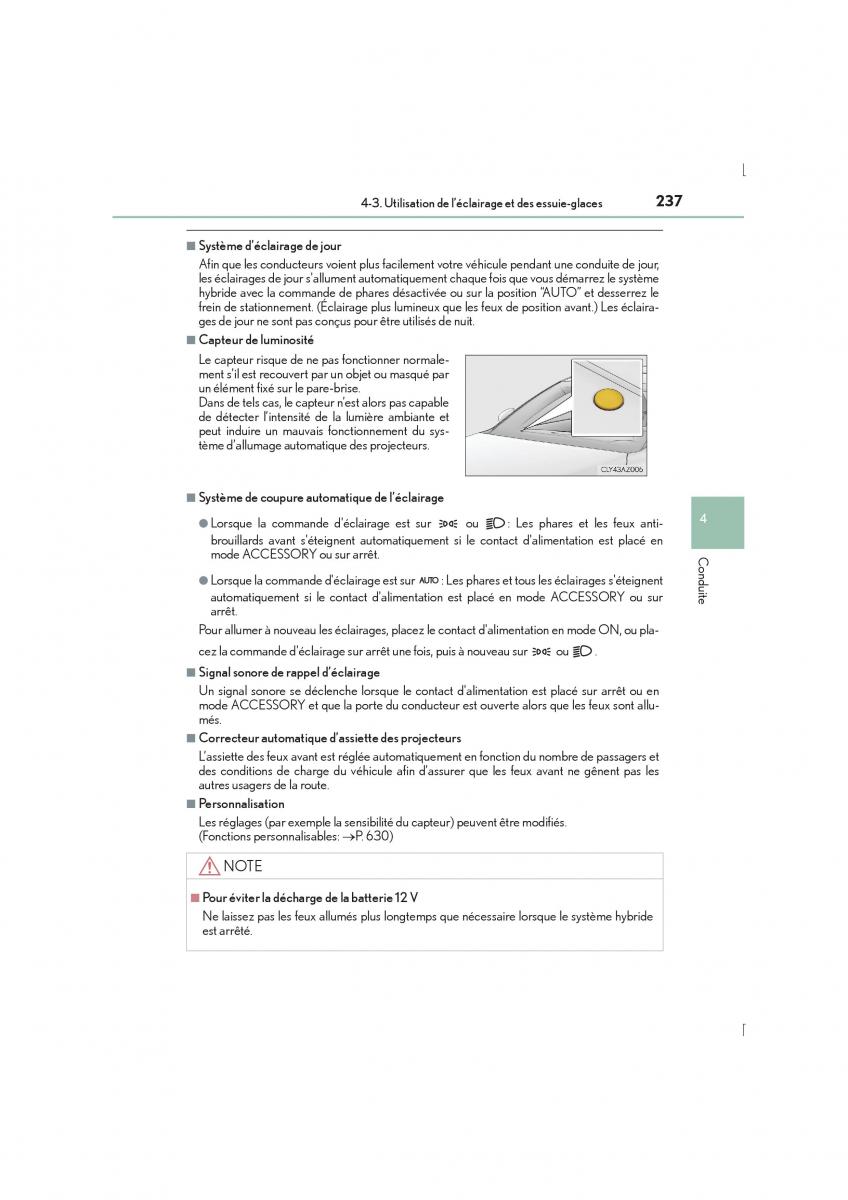 Lexus IS300h III 3 manuel du proprietaire / page 237