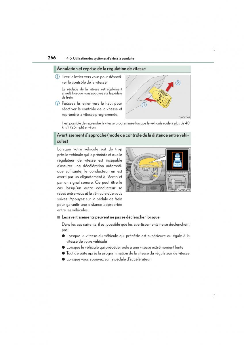 Lexus IS300h III 3 manuel du proprietaire / page 266