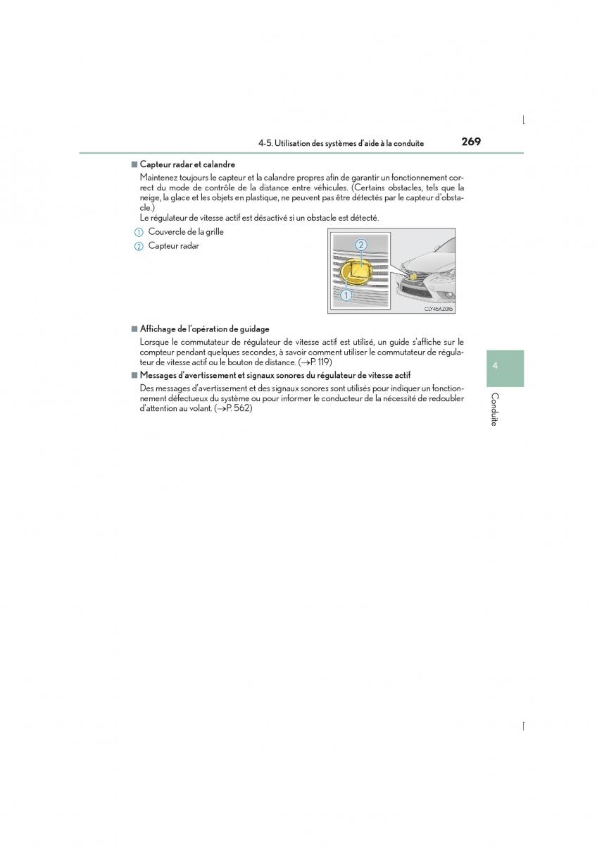 Lexus IS300h III 3 manuel du proprietaire / page 269