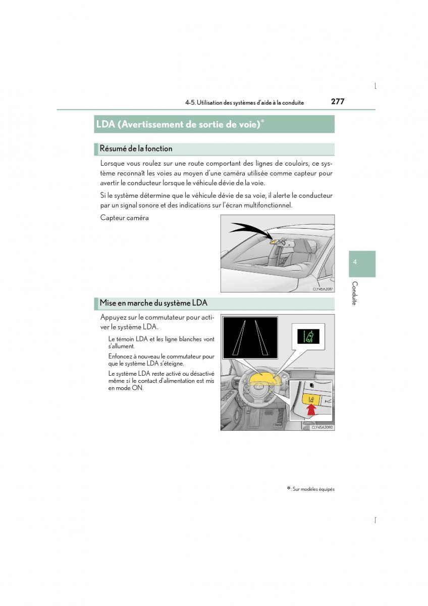 Lexus IS300h III 3 manuel du proprietaire / page 277