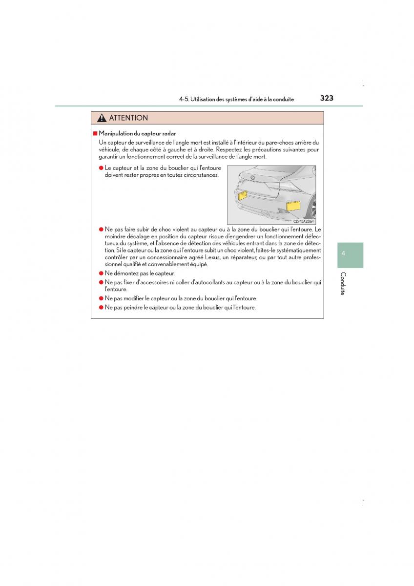 Lexus IS300h III 3 manuel du proprietaire / page 323