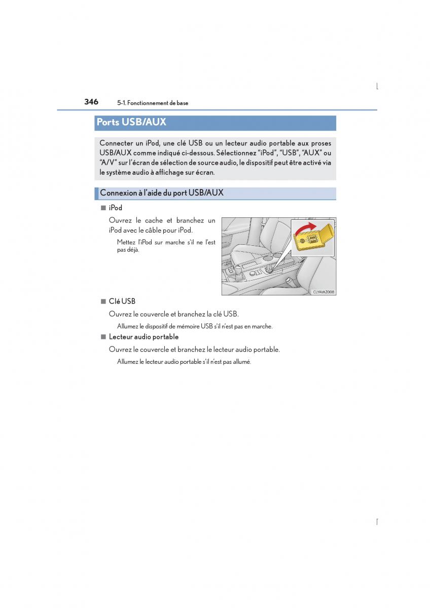 Lexus IS300h III 3 manuel du proprietaire / page 346