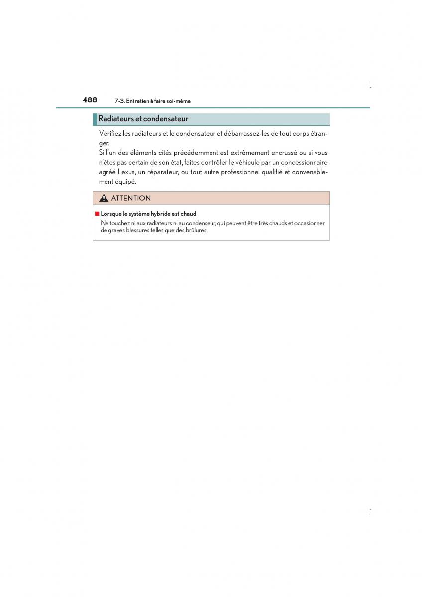 Lexus IS300h III 3 manuel du proprietaire / page 488