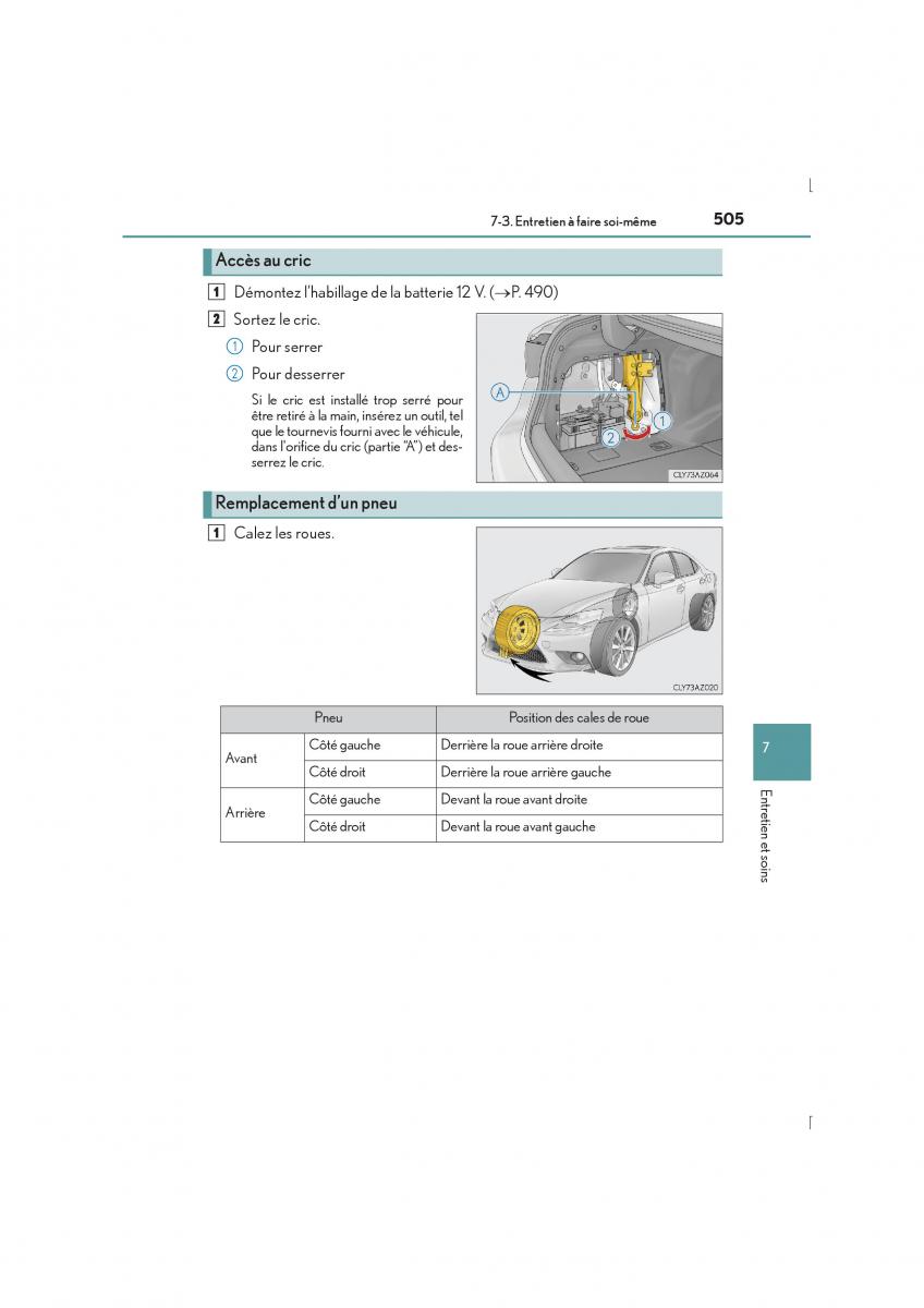 Lexus IS300h III 3 manuel du proprietaire / page 505