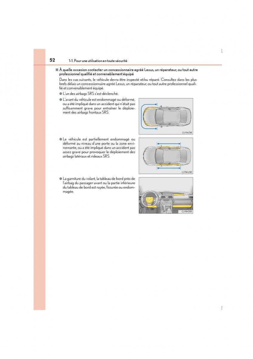 Lexus IS300h III 3 manuel du proprietaire / page 52