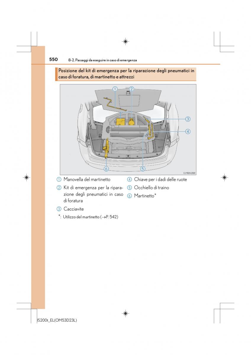 Lexus IS200t III 3 manuale del proprietario / page 550