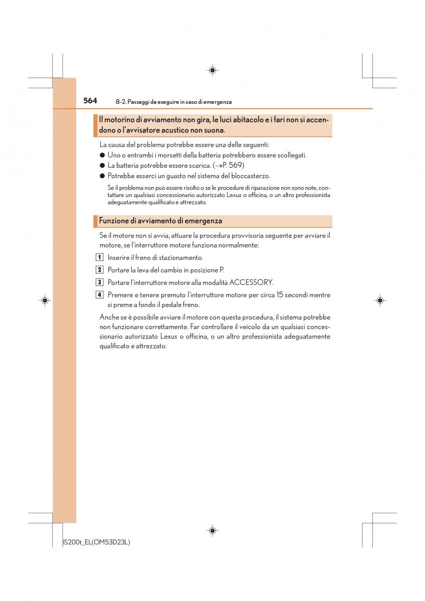 Lexus IS200t III 3 manuale del proprietario / page 564