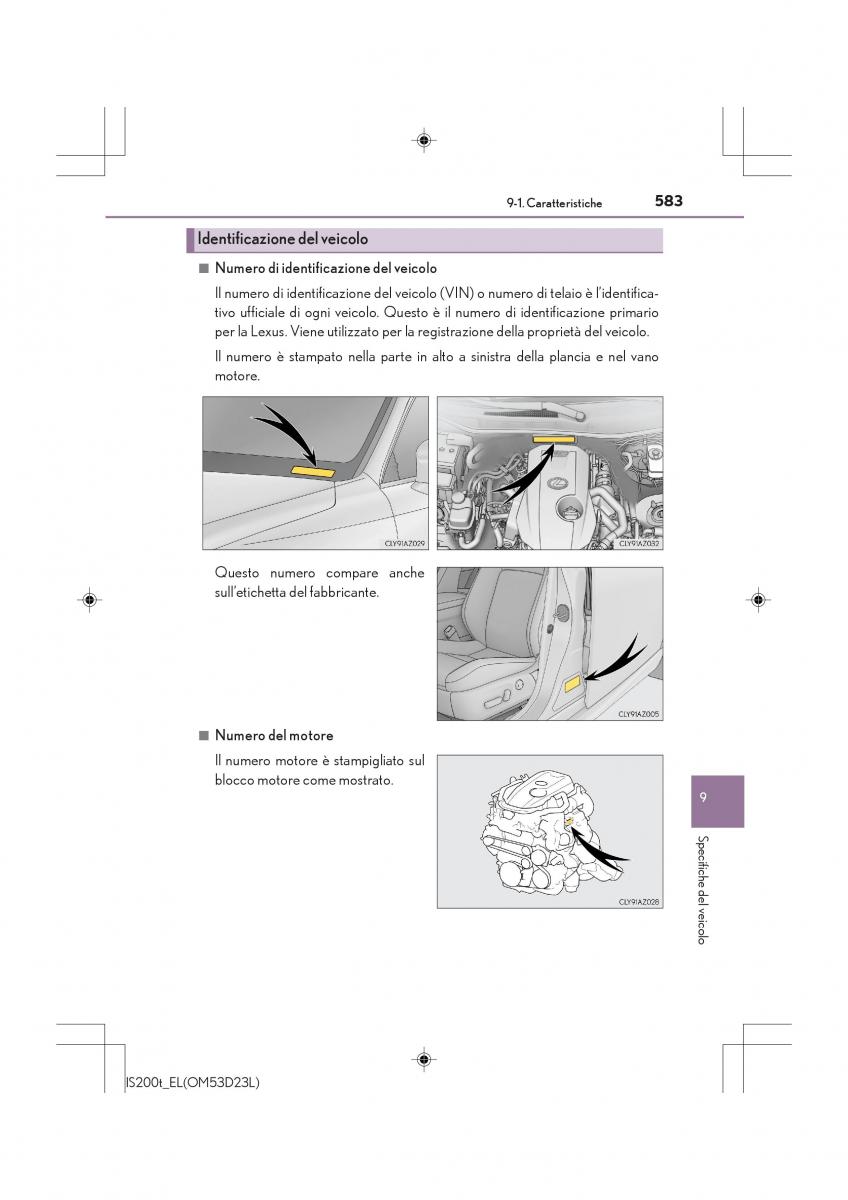 Lexus IS200t III 3 manuale del proprietario / page 583