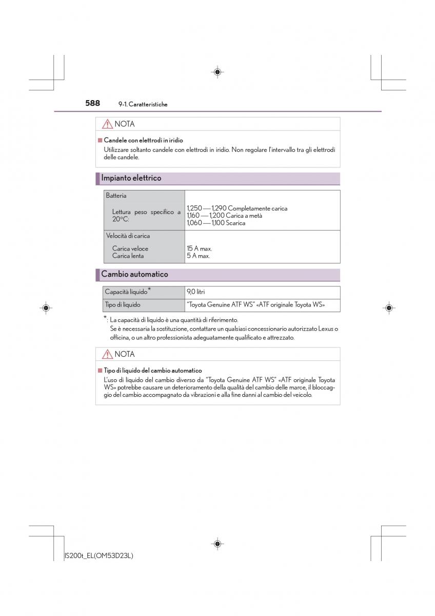 Lexus IS200t III 3 manuale del proprietario / page 588
